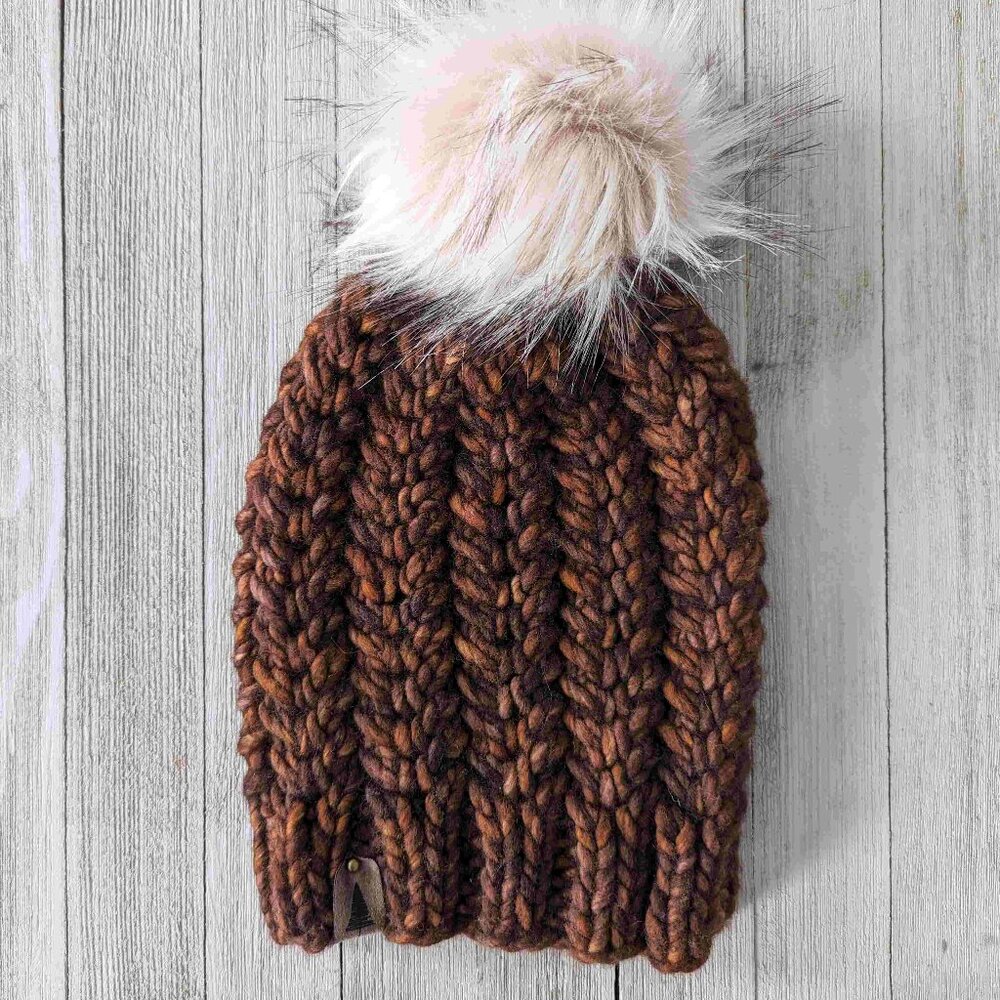 Hand Knit Luxury Cabled Beanie